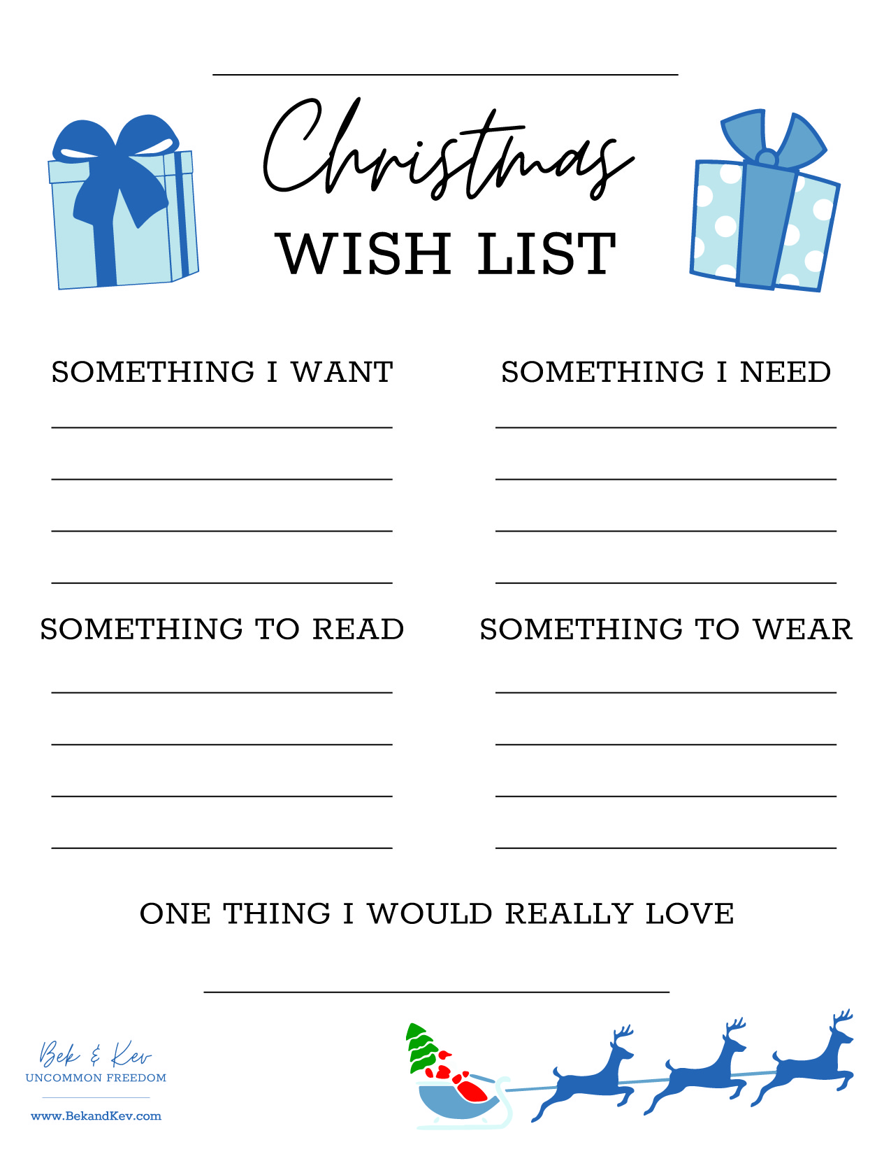 christmas list ideas for kids